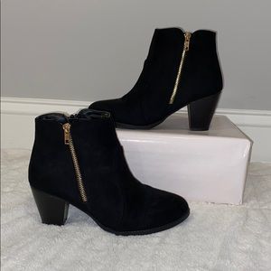 Primark Black Suede Heel Boots